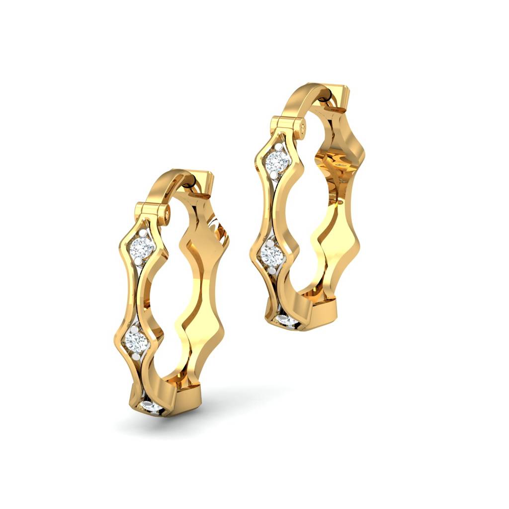 KuberBox 18K Yellow Gold Varietal Hoop Earrings