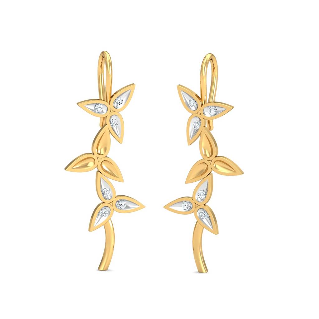 KuberBox 18K Yellow Gold Kalapi Hook Earrings