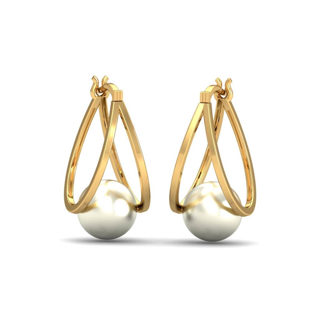 KuberBox 18K Yellow Gold Avdata Hoop Earrings