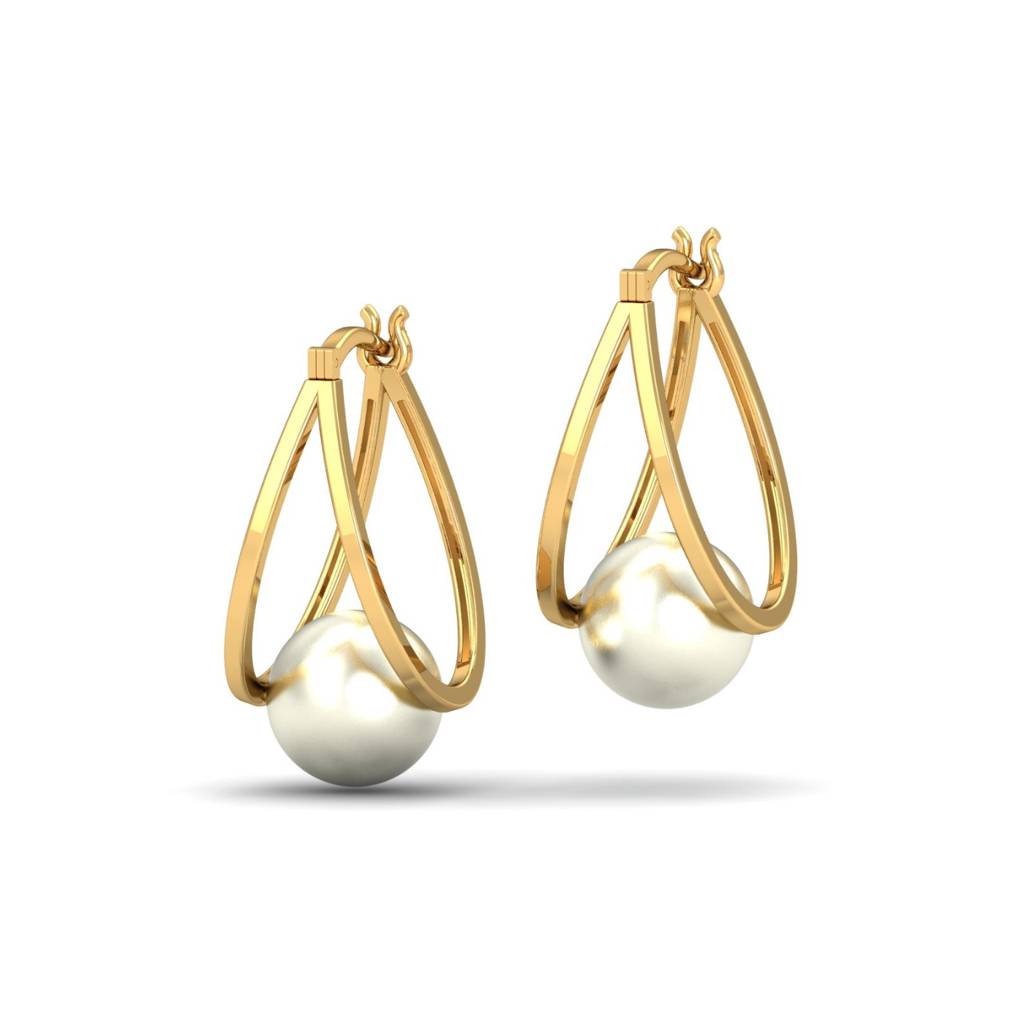 KuberBox 18K Yellow Gold Avdata Hoop Earrings