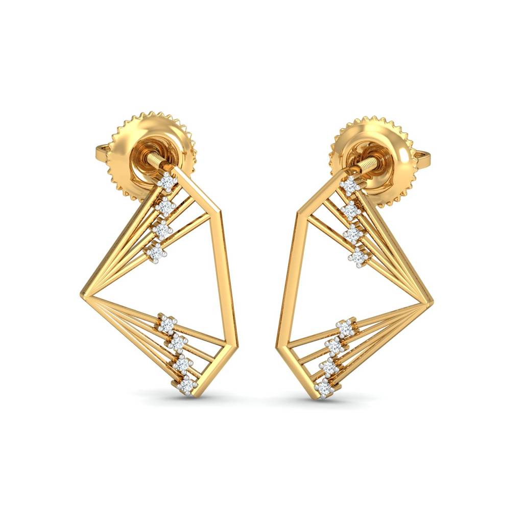 KuberBox 18K Yellow Gold Kalahira Stud Earrings