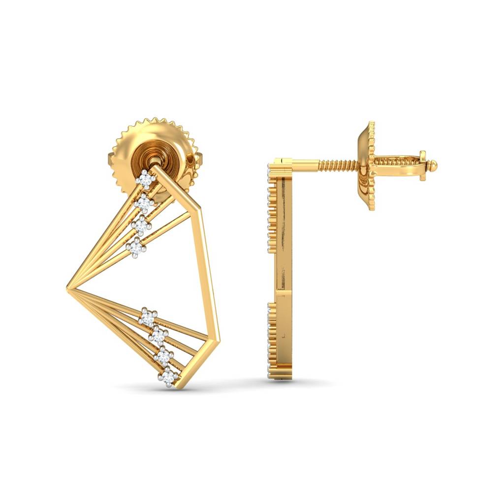 KuberBox 18K Yellow Gold Kalahira Stud Earrings