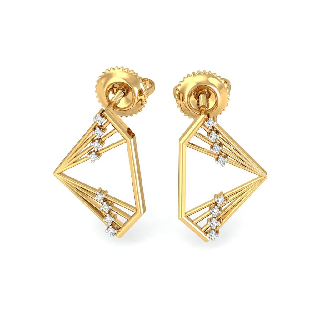KuberBox 18K Yellow Gold Kalahira Stud Earrings