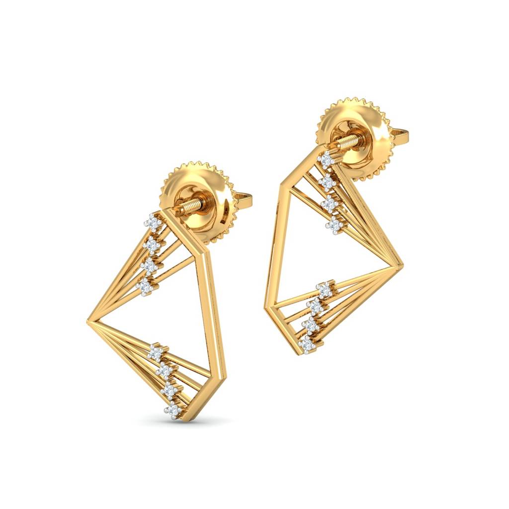 KuberBox 18K Yellow Gold Kalahira Stud Earrings