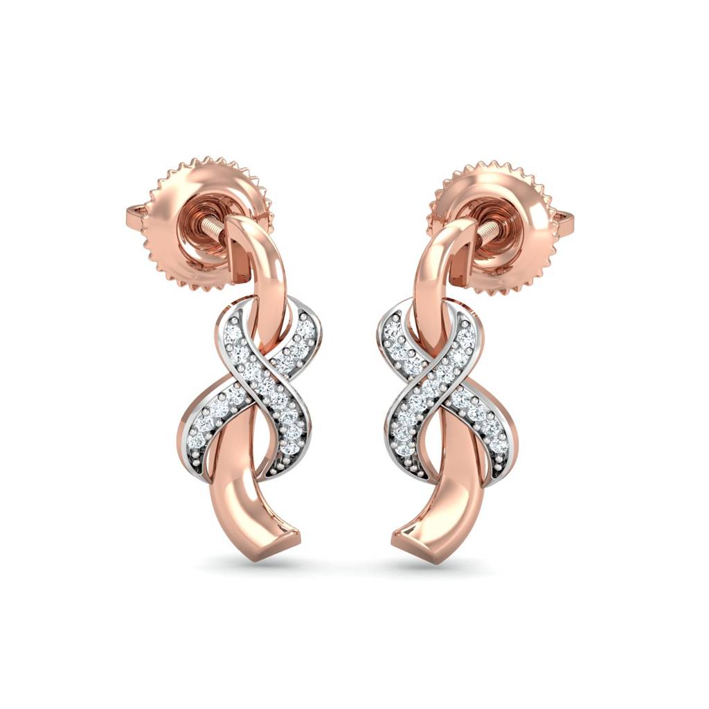 KuberBox 18K Rose Gold Aksaj Infinity Earrings