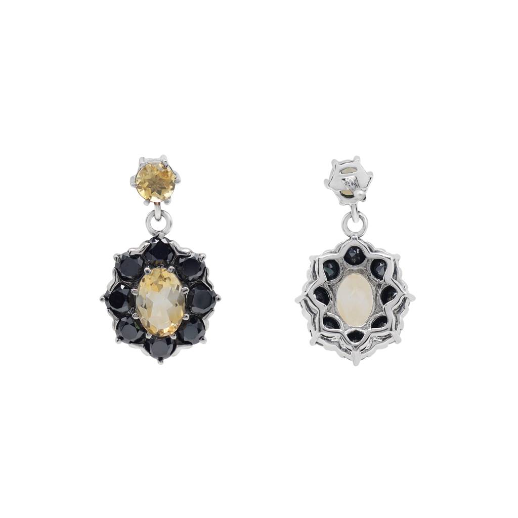 Black Spinel Earrings : E2980