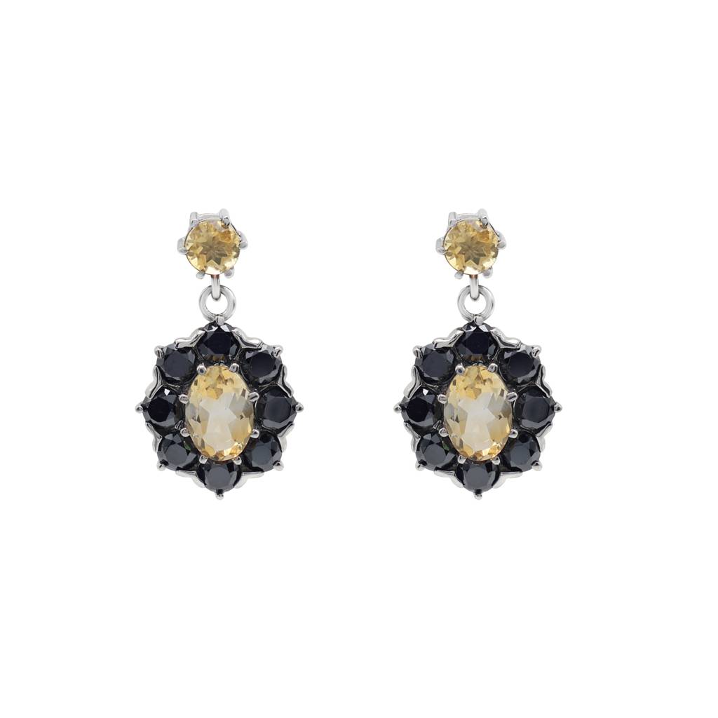 Black Spinel Earrings : E2980