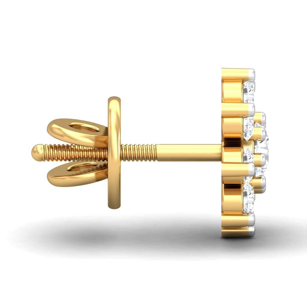 KuberBox 18K Yellow Gold Suru Stud Earrings