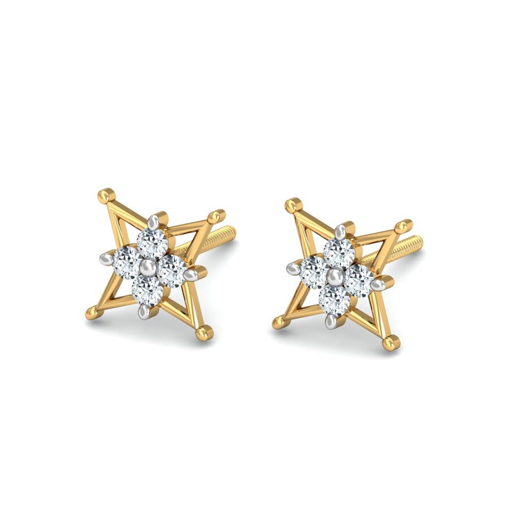 KuberBox 18K Yellow Gold Adalee Stud Earrings