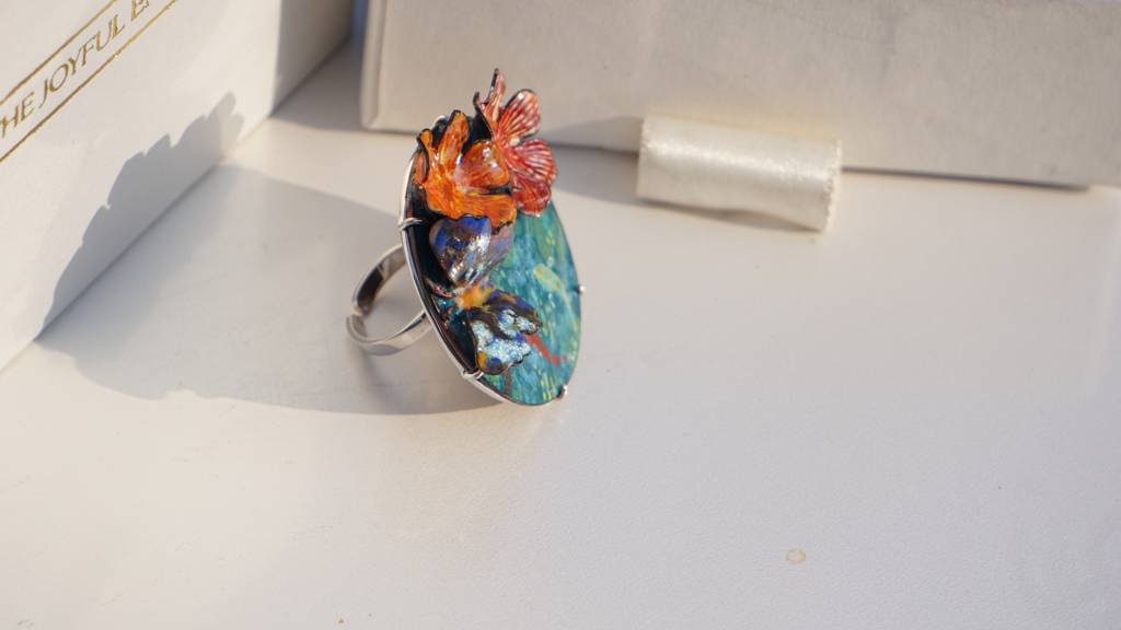 Garden Pond Enamel Ring : TJE50001R