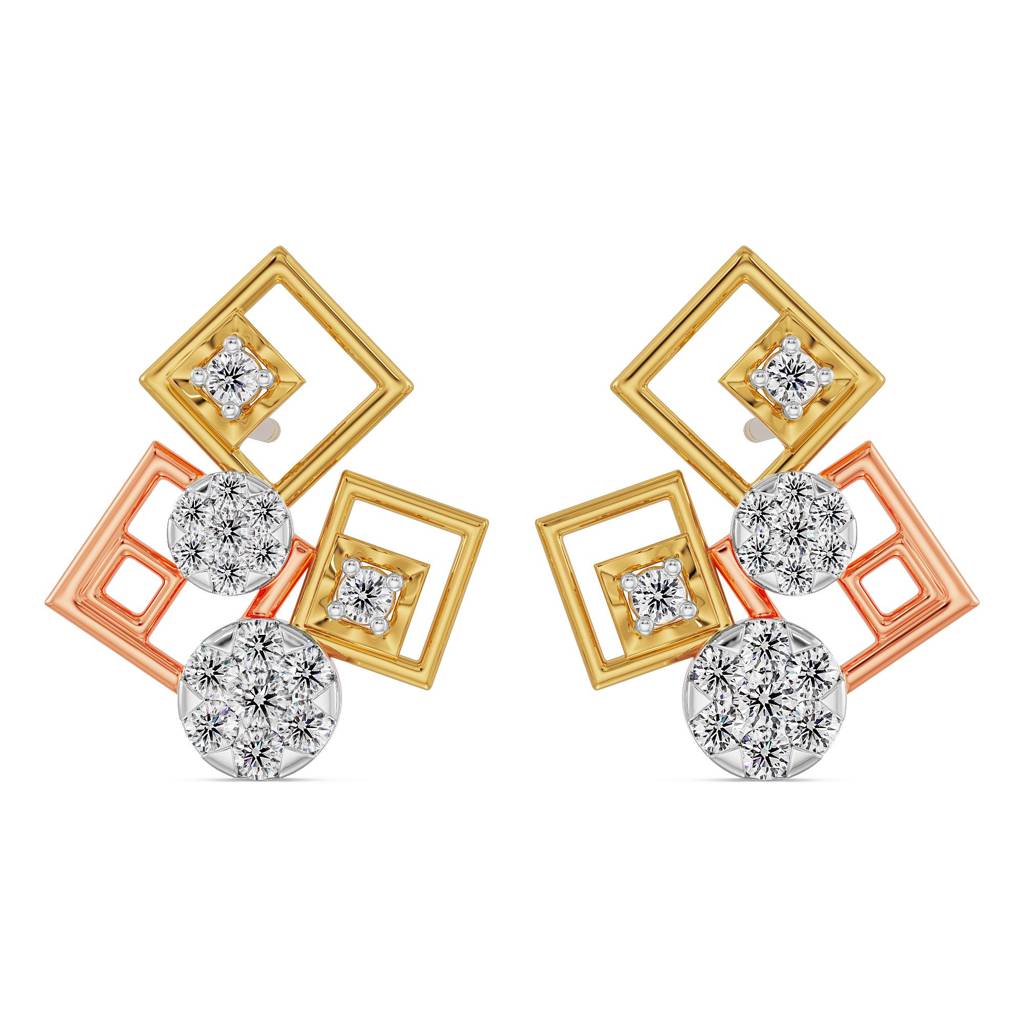 Geometrical Diamond Earrings