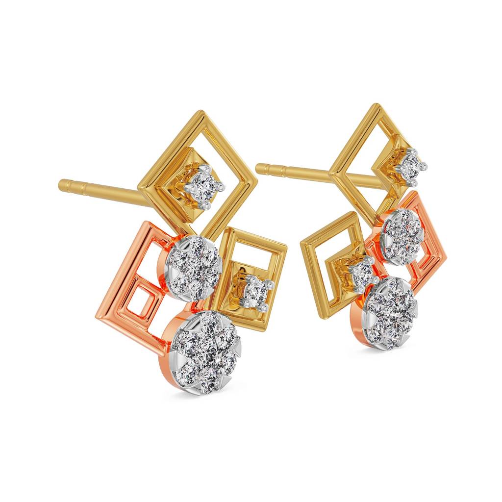 Geometrical Diamond Earrings