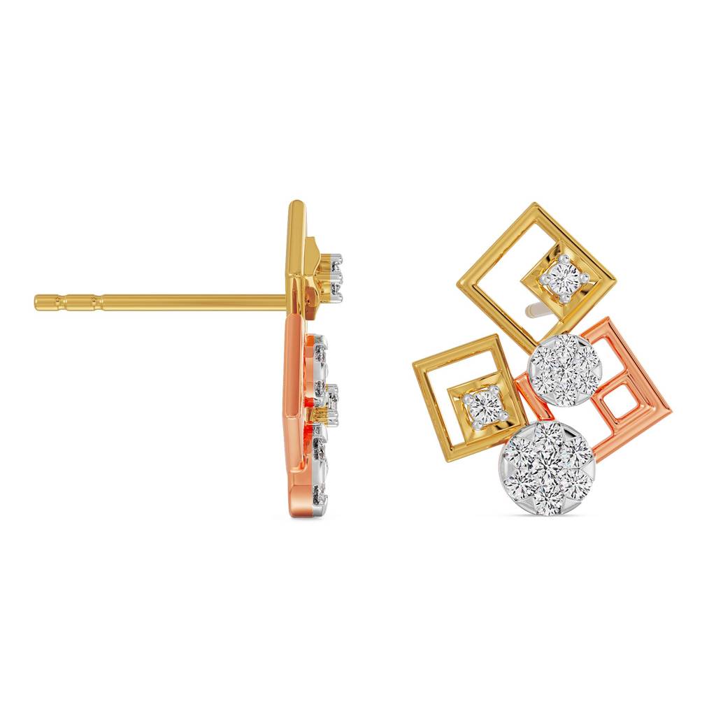 Geometrical Diamond Earrings