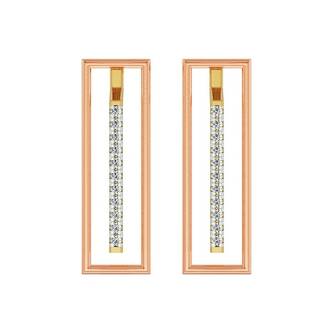Vertical Bar Diamond Earrings : E647