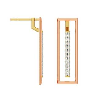 Vertical Bar Diamond Earrings : E647