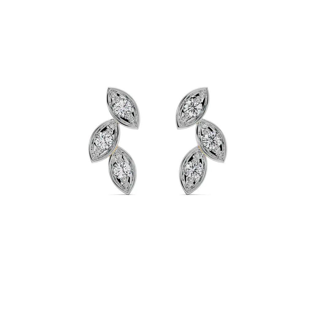 Marquise Mirage Diamond Studs : E812