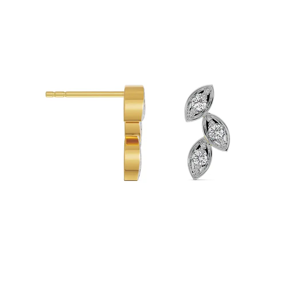 Marquise Mirage Diamond Studs : E812