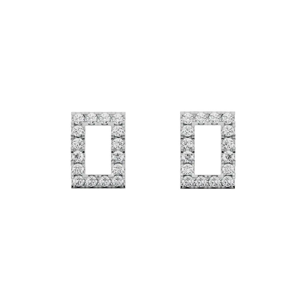 Contemporary Chic Rectangle Studs