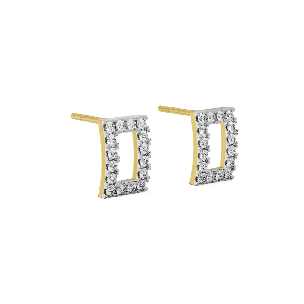 Contemporary Chic Rectangle Studs