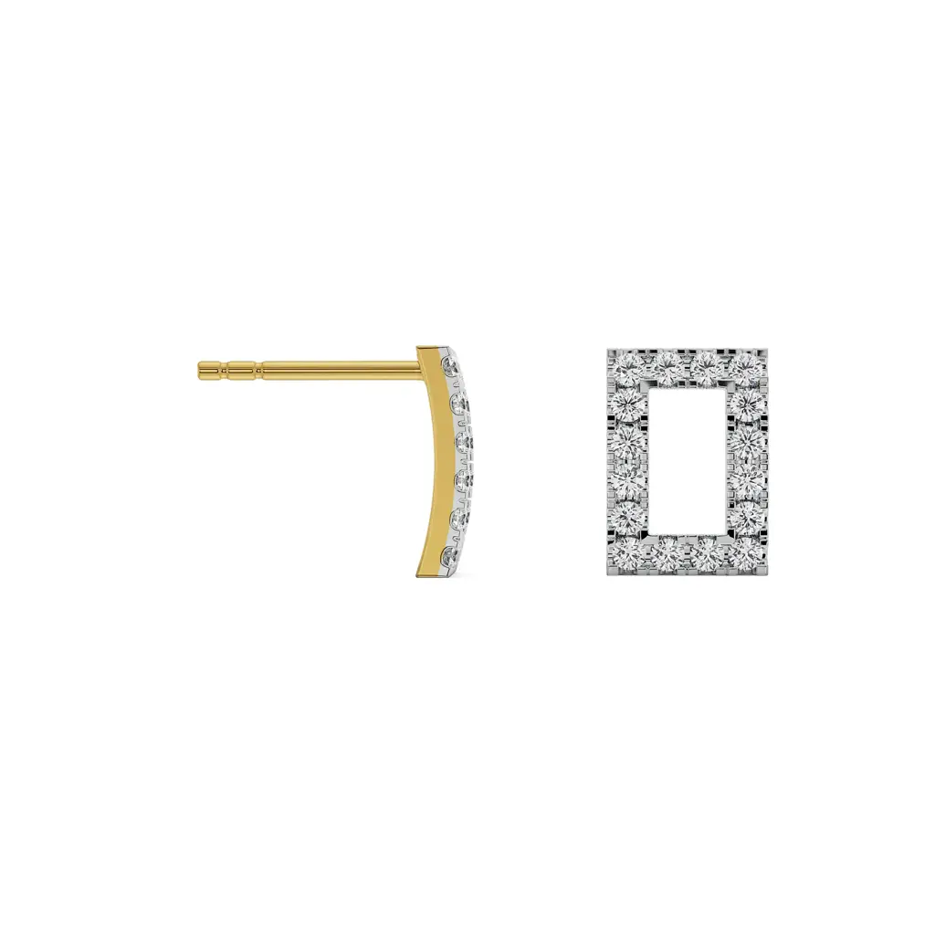 Contemporary Chic Rectangle Studs