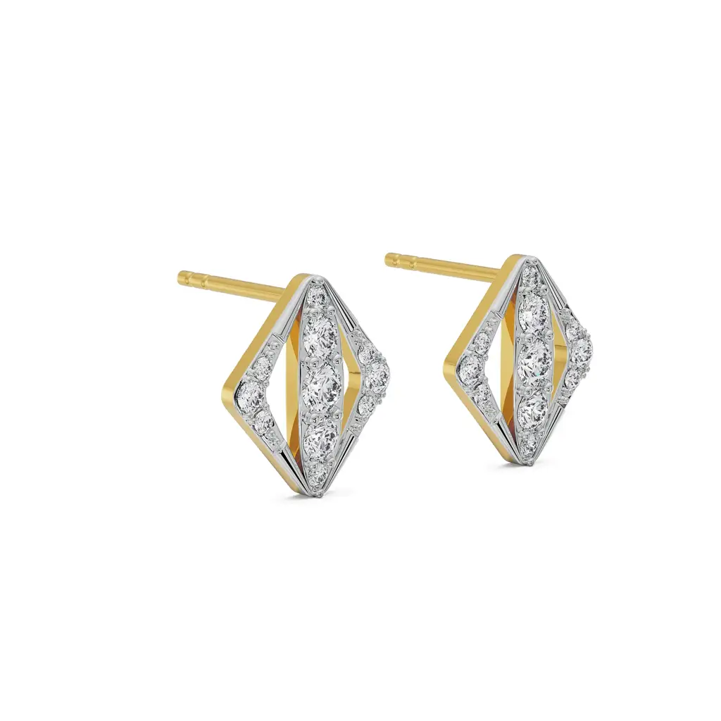 Rhombus Glamour Diamond Studs