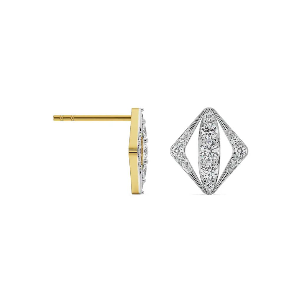 Rhombus Glamour Diamond Studs