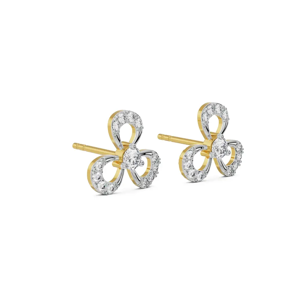 Blooming Floral Diamond Studs