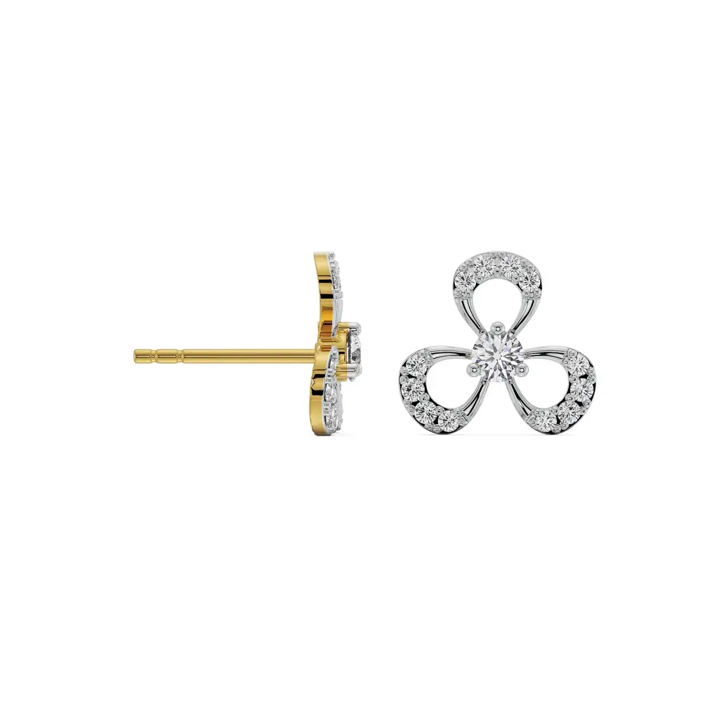 Blooming Floral Diamond Studs