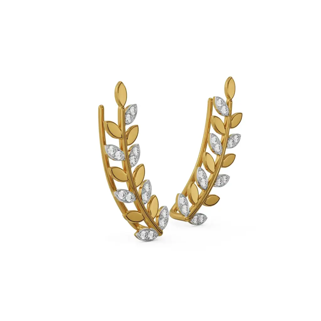 Leafy Luxe Diamond Earrings