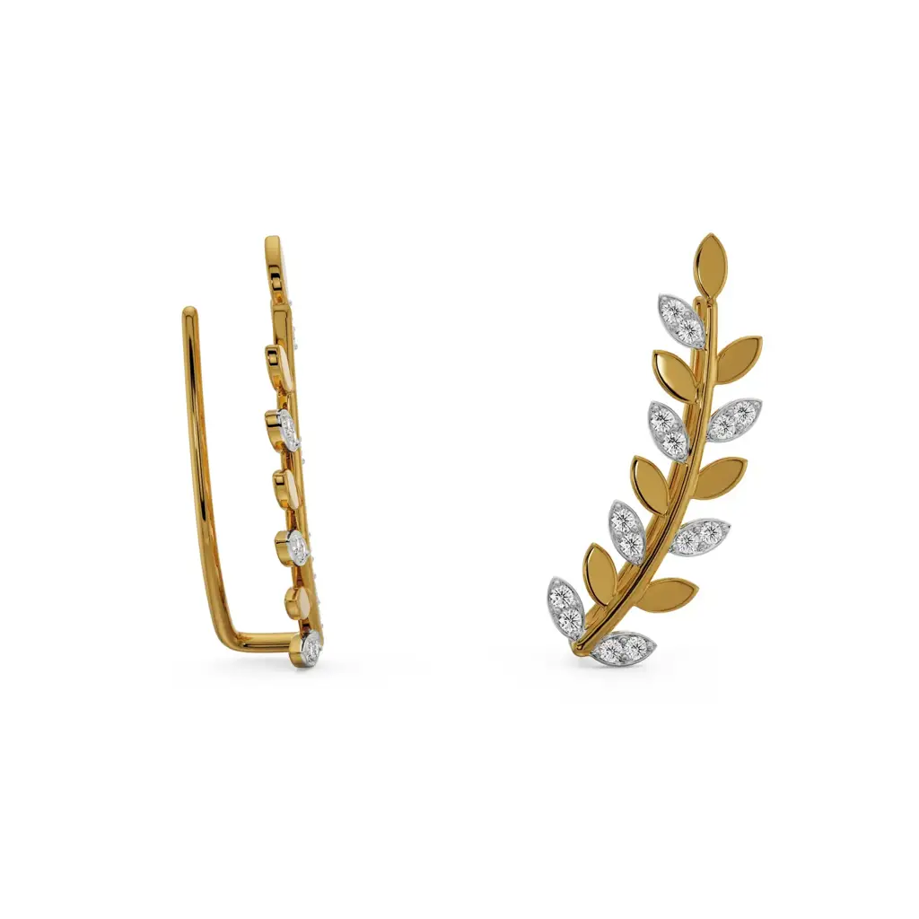 Leafy Luxe Diamond Earrings