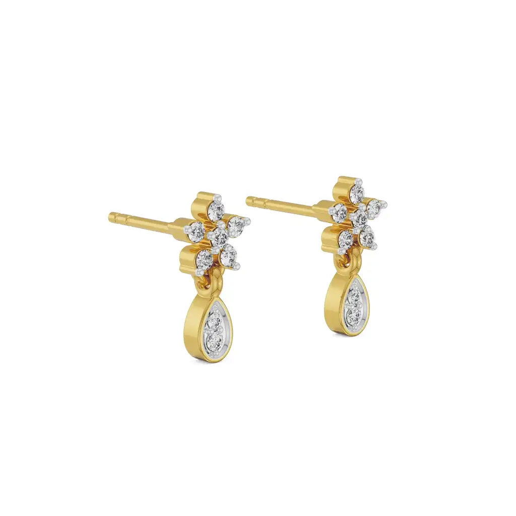Viez Floral Diamond Earrings