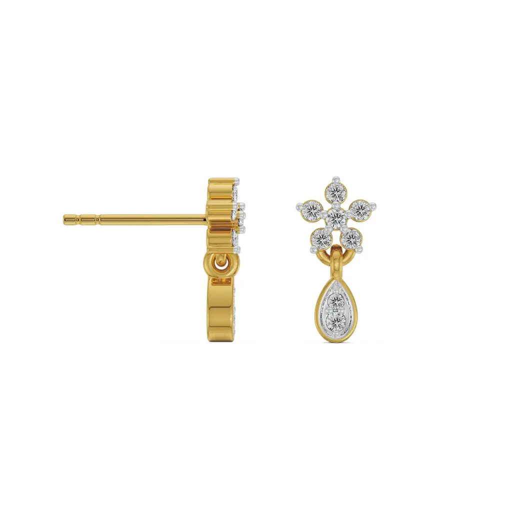 Viez Floral Diamond Earrings