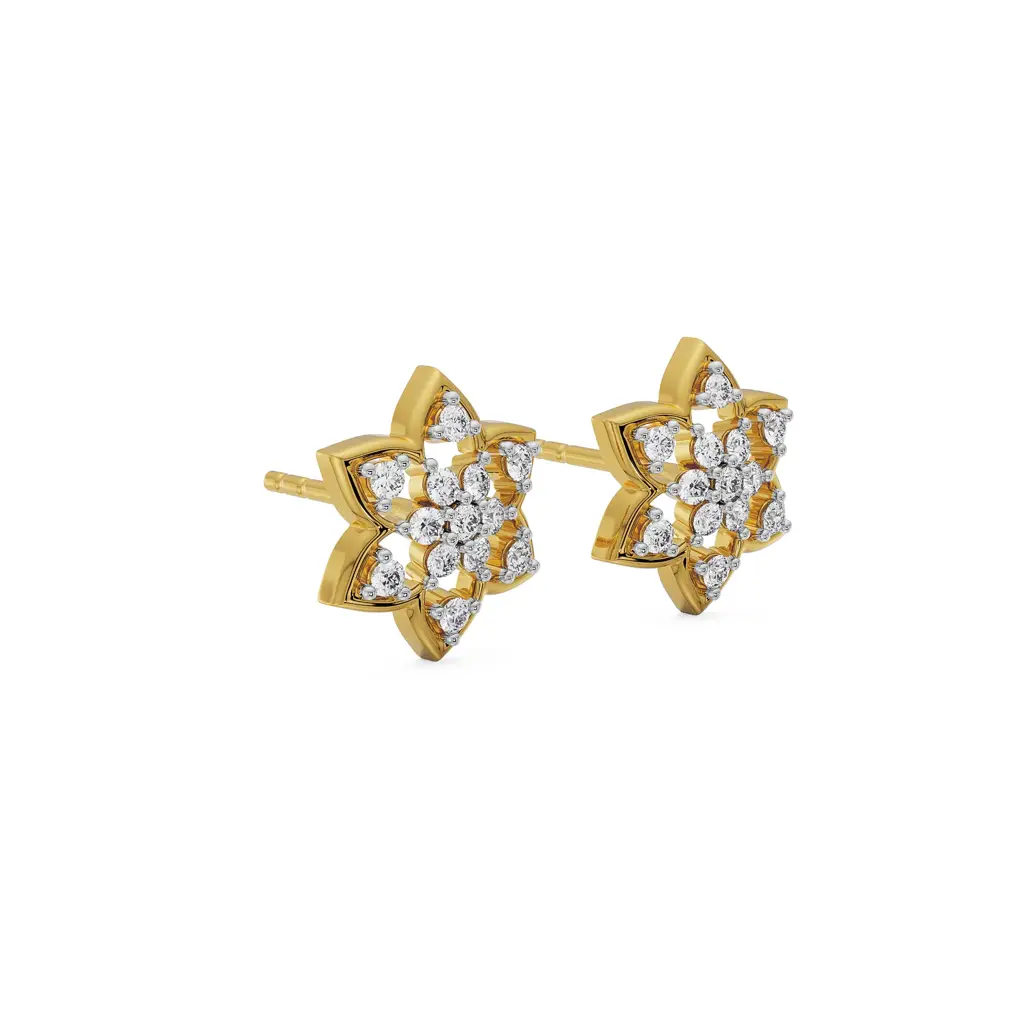 Floral Finesse Diamond Studs