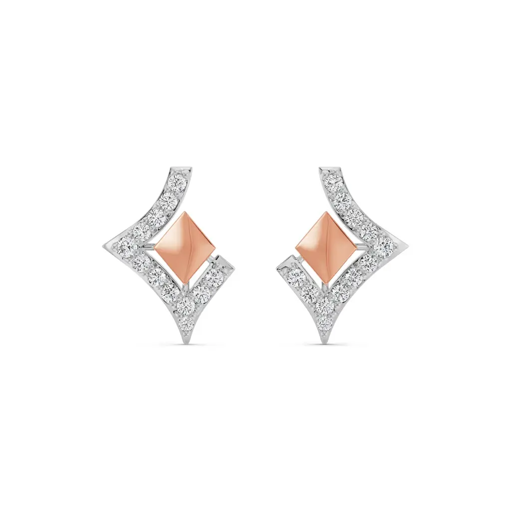 Geometric Grace Diamond Earrings
