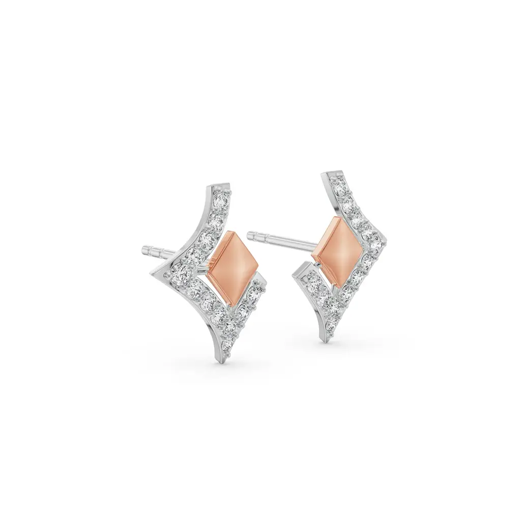 Geometric Grace Diamond Earrings