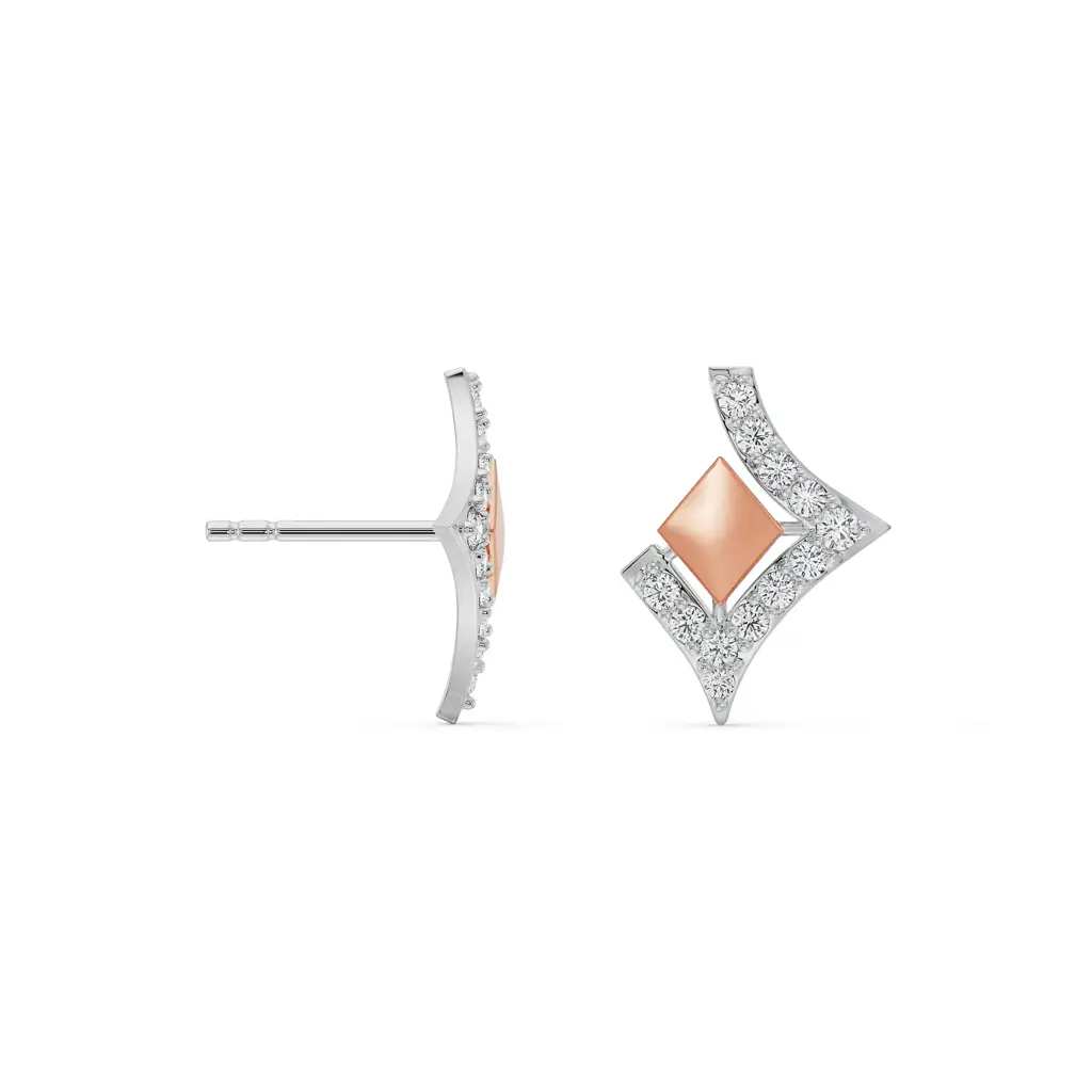 Geometric Grace Diamond Earrings