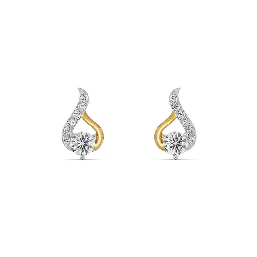 Symmetry Solitaire Diamond Earrings