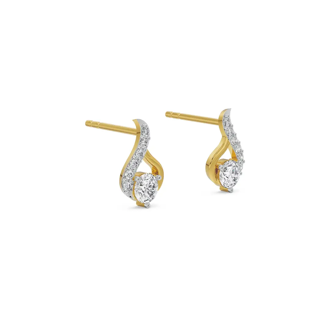 Symmetry Solitaire Diamond Earrings