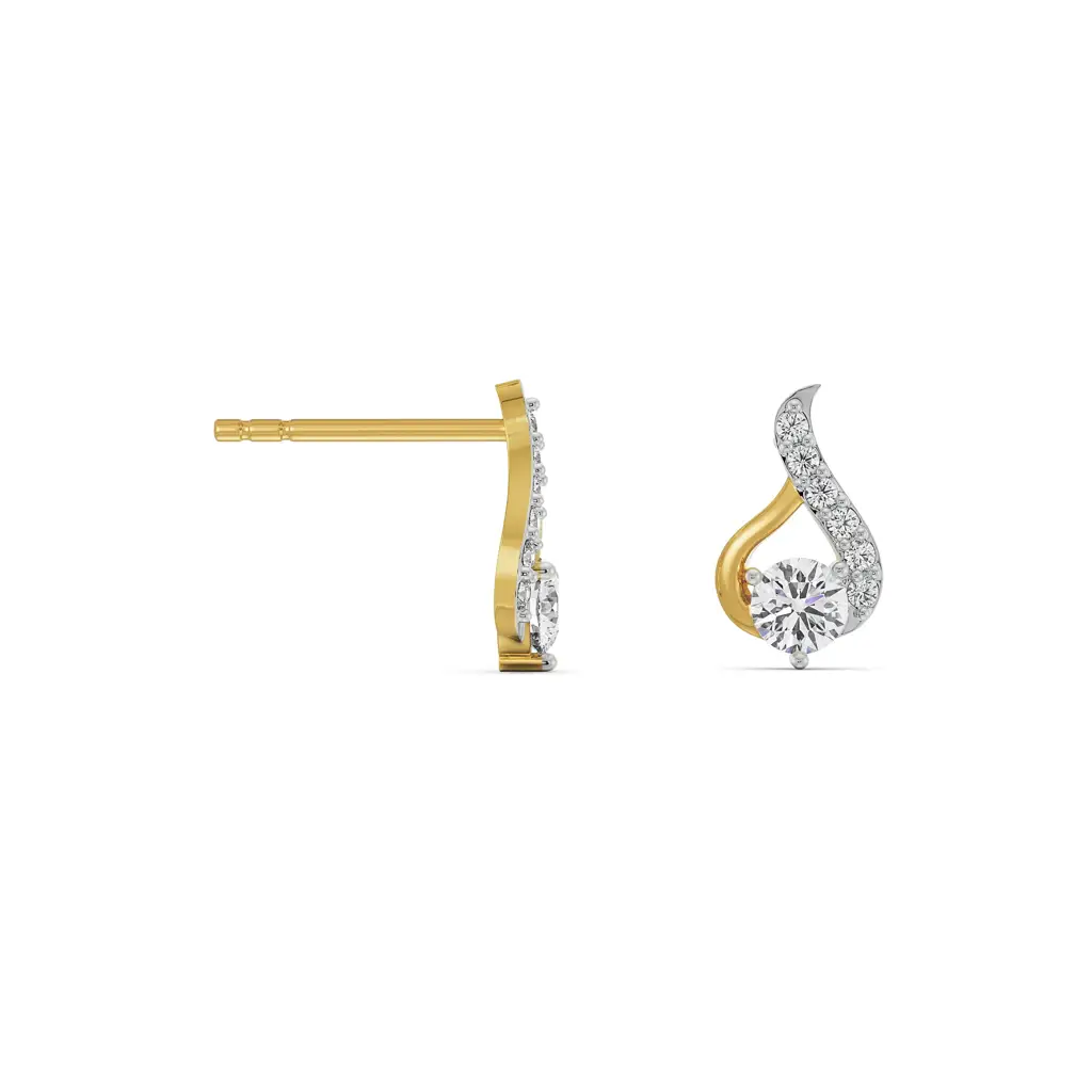 Symmetry Solitaire Diamond Earrings