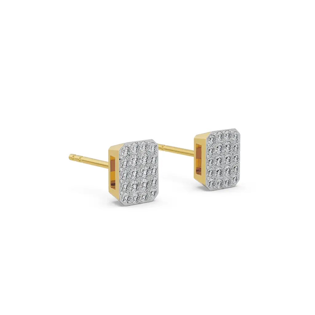 Glamorous Diamond Cluster Earrings