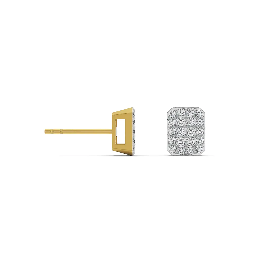 Glamorous Diamond Cluster Earrings
