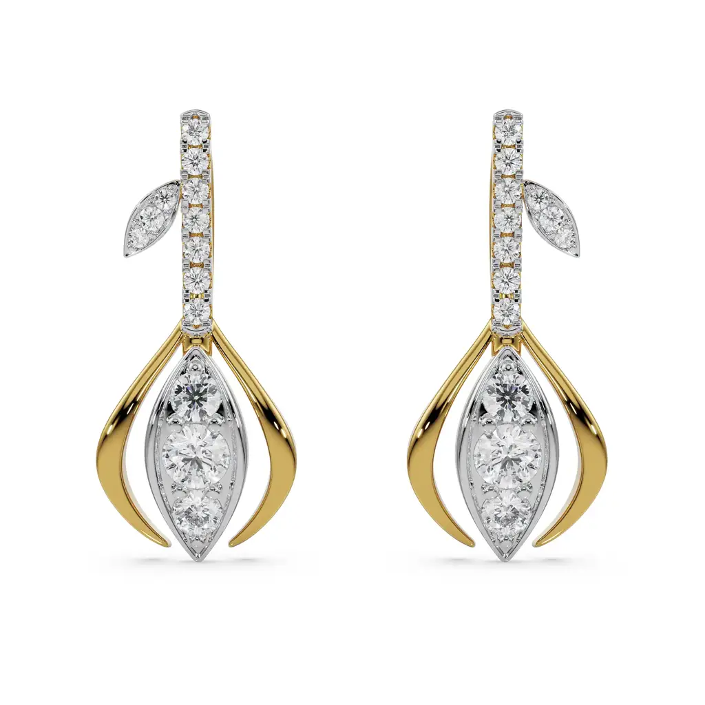 Glittering Gemstone Drop Earring : E883