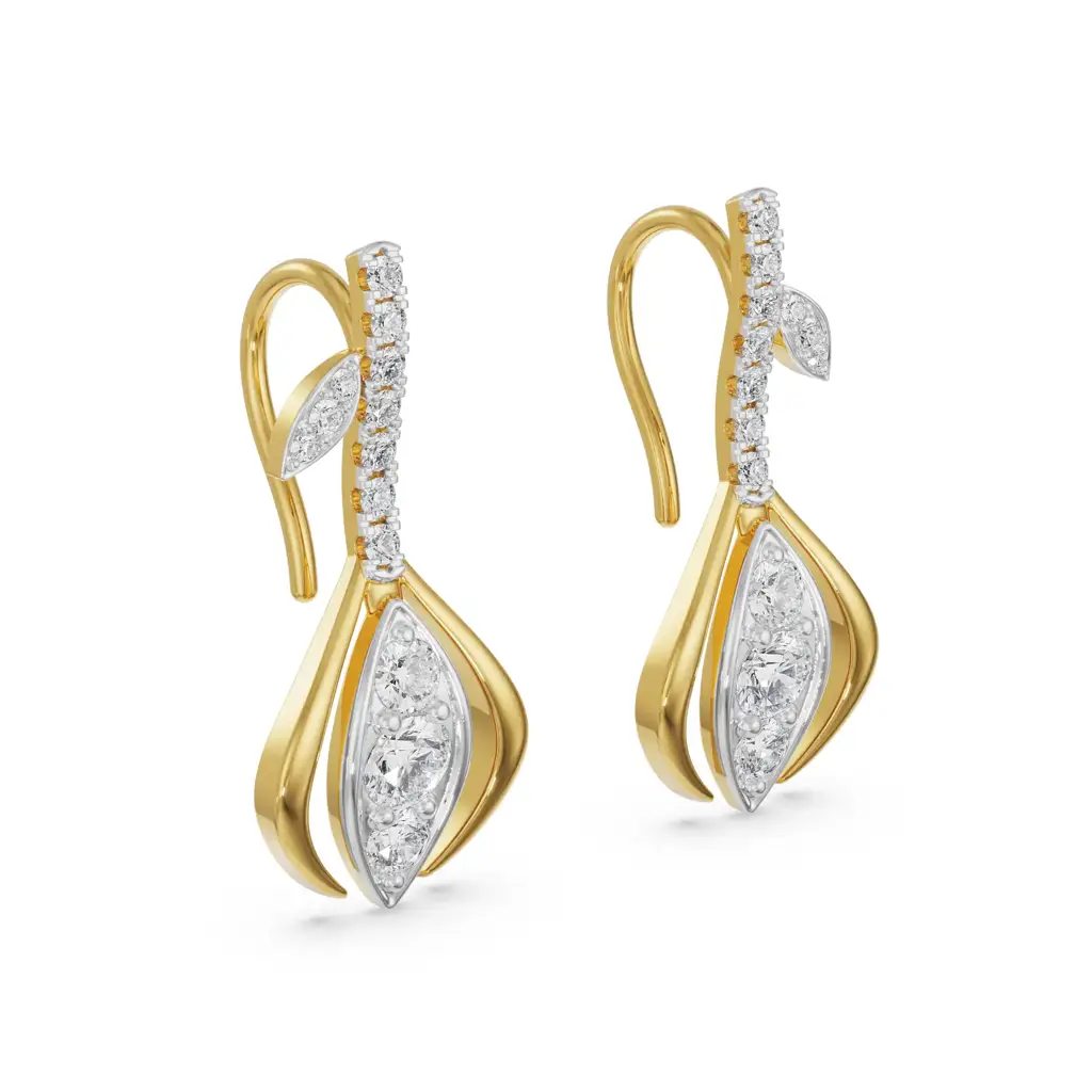 Glittering Gemstone Drop Earring : E883