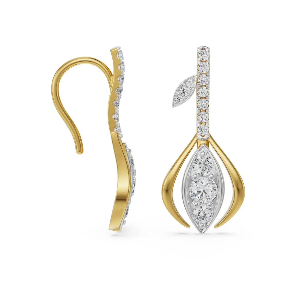Glittering Gemstone Drop Earring : E883