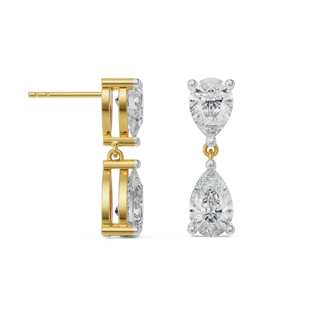 Subtle Pear Diamond Drops : E885