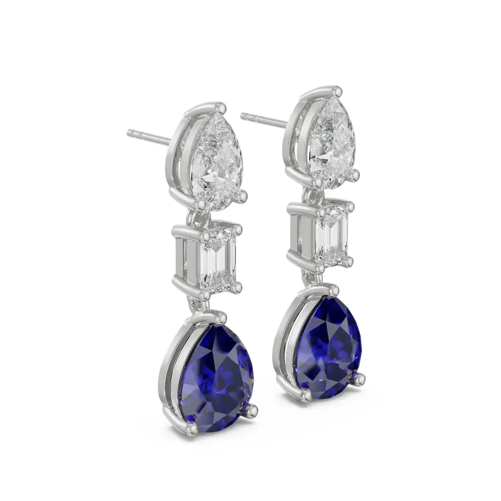 Radiant Gemstone Earrings : E889