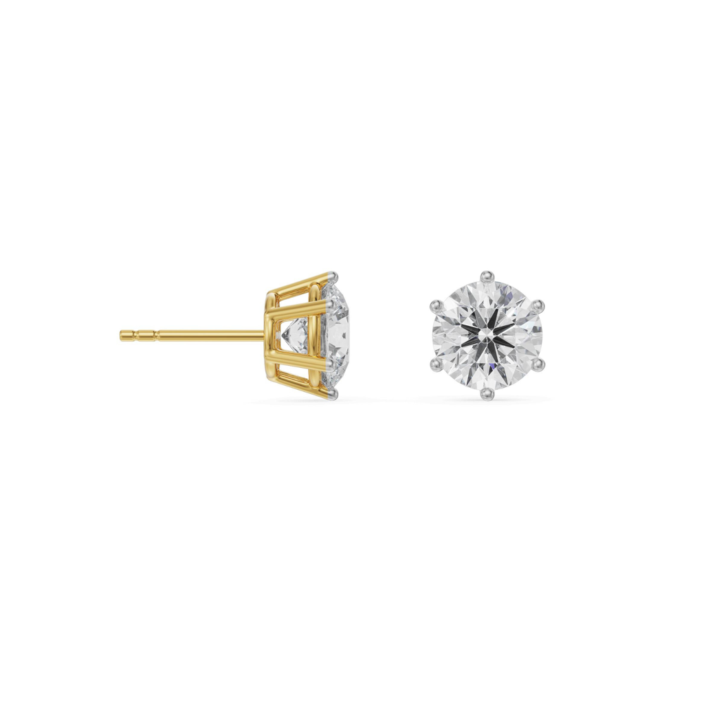 0.5 Ct Versatile Solitaire Studs : E912_14KT_Yellow_