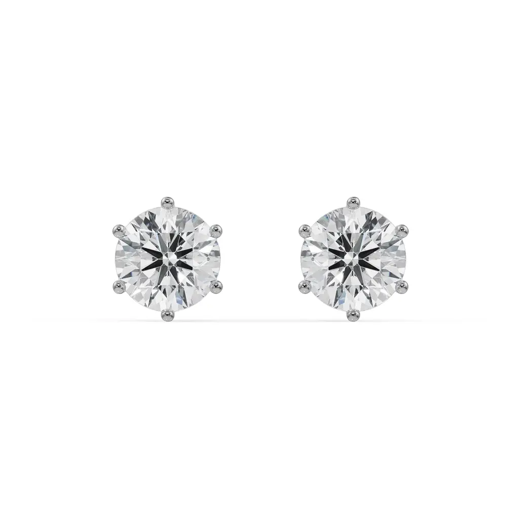 1 Ct Versatile Solitaire Studs : E913_18KT_Yellow_