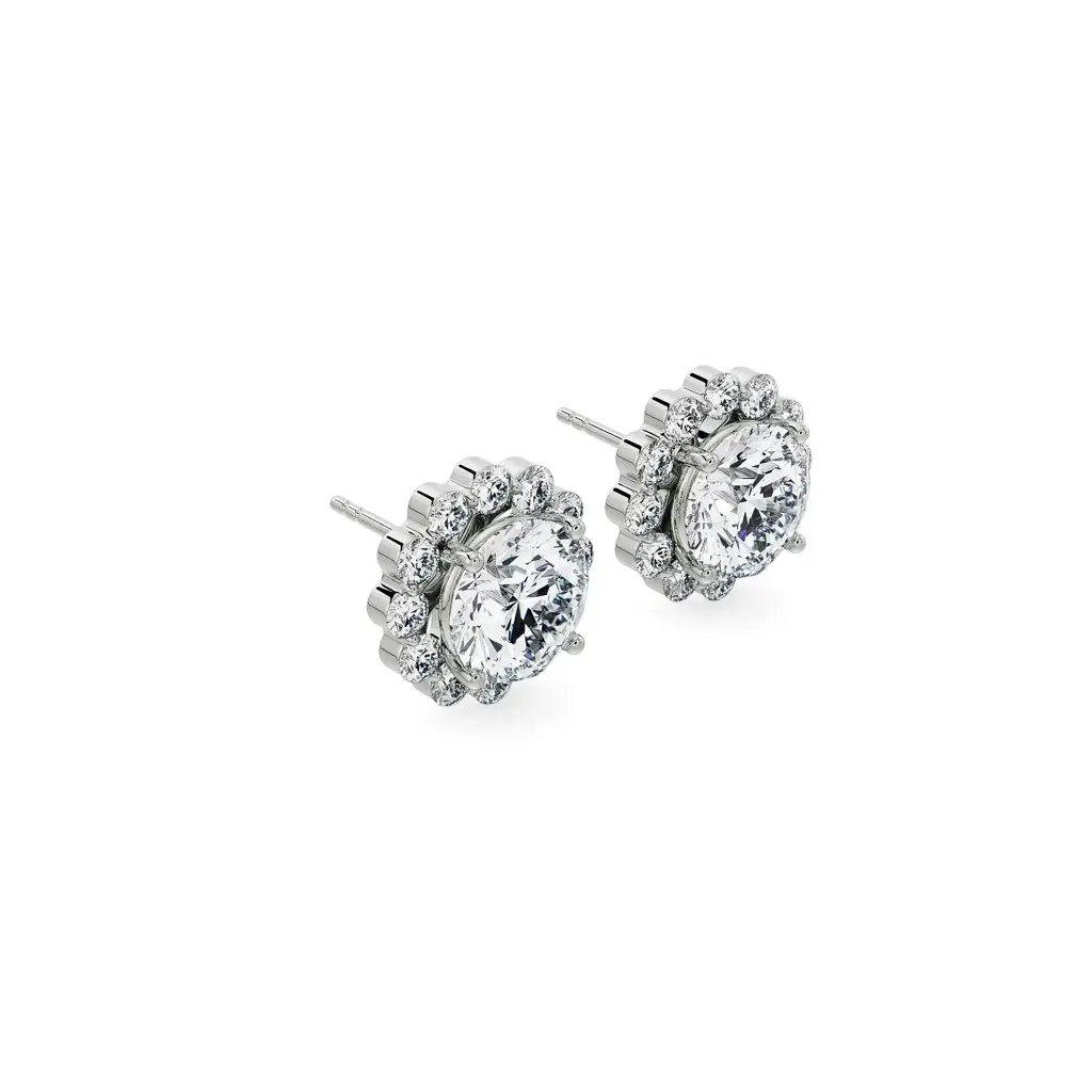 0.50 Ct Sunflower Detachable Diamond Studs : E936