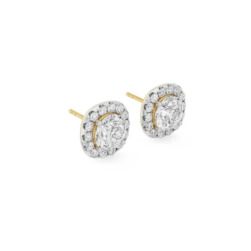 1 Ct Cushion Halo Detachable Studs : E939